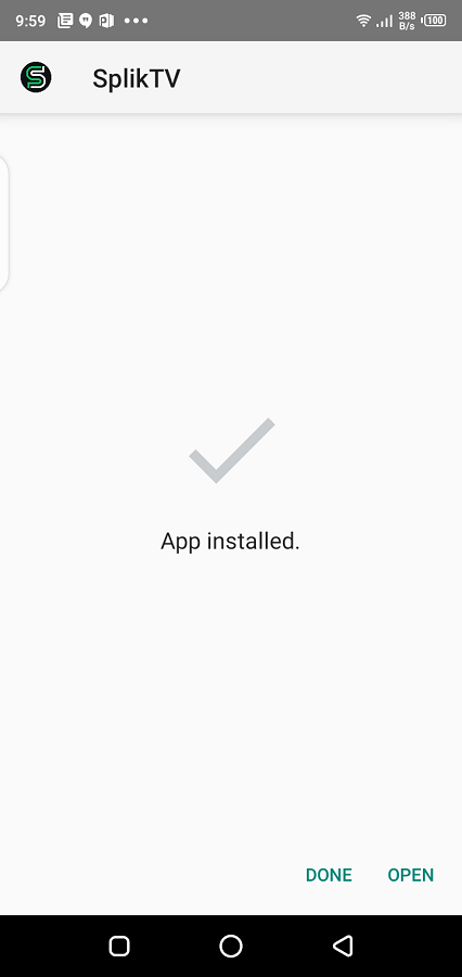 Screenshot of SplikTV App
